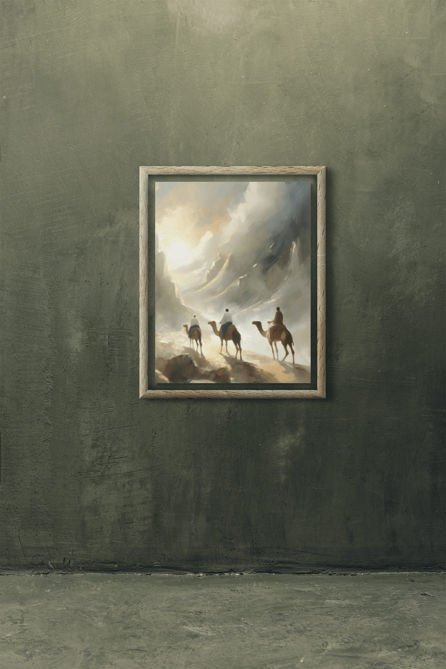 Christmas digital art print of the watchful wise-men of old making their way to witness the Christ child's birth. Beautiful hung in any room on its own or paired with the entire "Night of Light" collection! Digital art by H. Walker hwphotoart for @thelightgallery_
