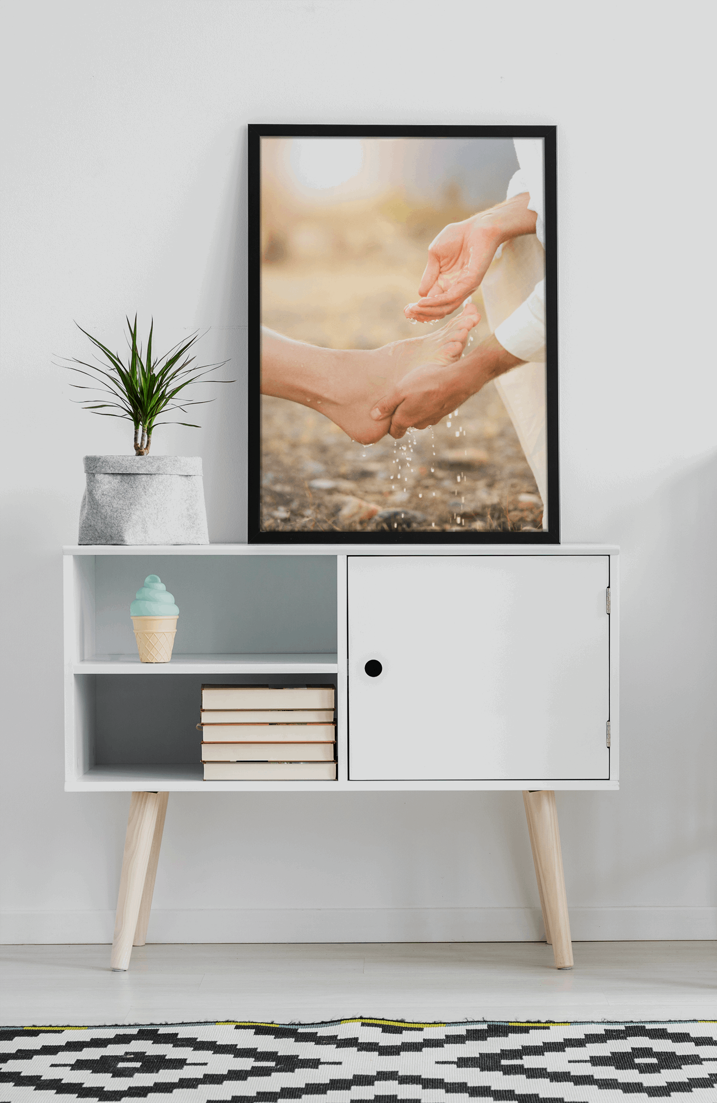 Infusing light into any space, this portrait of Christ embodies a brightness of hope and kindness. Calming hues of neutral colors compliment all types of home decor. Modern minimalist portrait of Jesus Christ for your Christian home or as the perfect gift for someone you love. Makeing Whole by H. Walker Photoart for @thelightgallery_